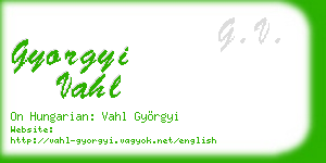 gyorgyi vahl business card
