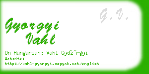 gyorgyi vahl business card